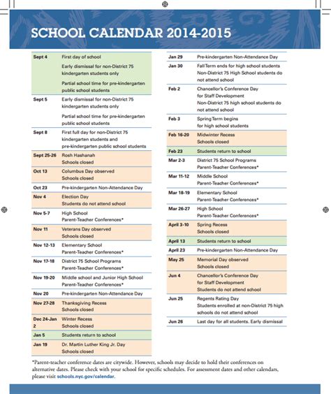 Kiddie Academy Calendar